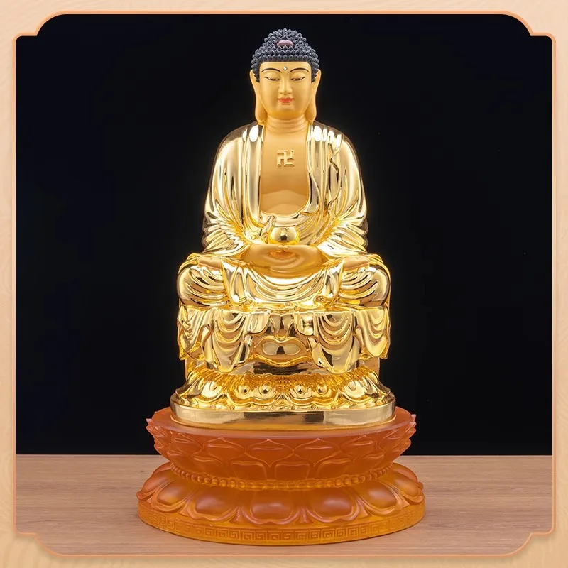 

YFY glazed lotus base heightened Buddha statue placed in the god of wealth Buddha statue round heightened pad living table