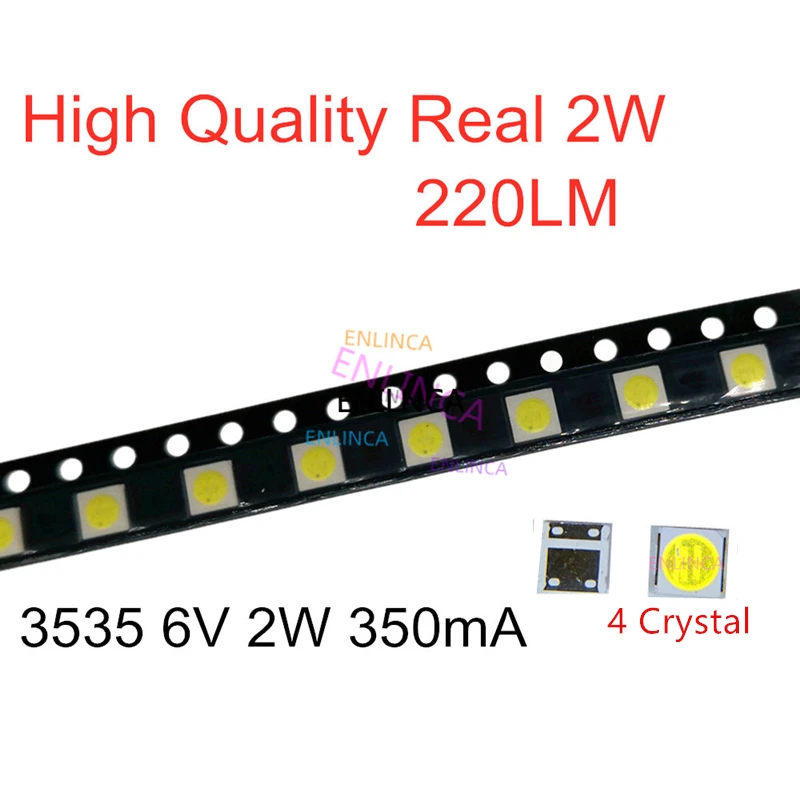 100-1000PCS For LG 3535 2W 6V 350mA 220LM Cool Cold White FOR LCD TV Repair Led TV Backlight Strip with Light-emitting Diode