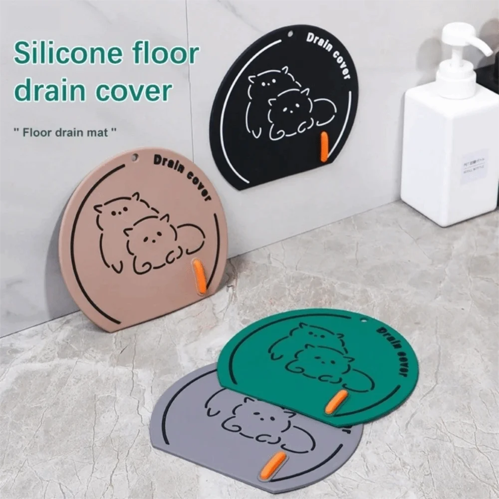 Reusable Silicone Sewer Floor Drain Cover Anti Odor Anti-blocking Deodorant Cover Anti-skid Kitchen Drain Covers Bathroom