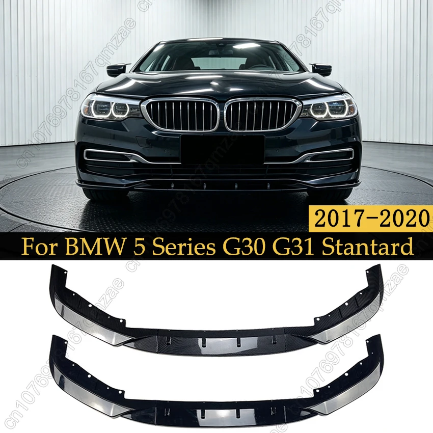 Front Splitter For BMW 5 Series G30 G31 Stantard 525i 530i 530e 520d 530d 2017-2020 3Pcs Bumper Lip Spoiler Diffuser Tuning - view 2