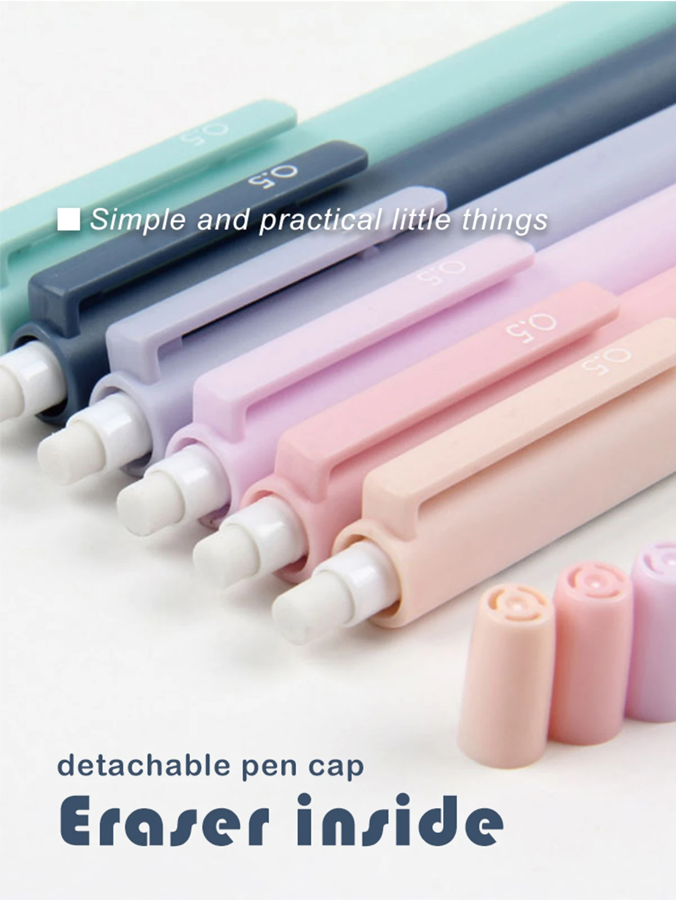 Niedliches pastellfarbenes Druckbleistift-Set, 0,5 mm und 0,7 mm, zwei Größen für präzises Schreiben, Kunstzeichnen, Skizzieren, Schulbedarf für Mädchen – Detail 4