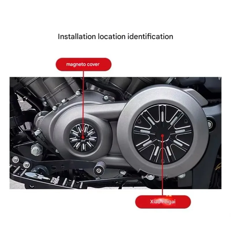 Motorcycle modification side cover, fly cover, magneto cover, engine decoration for BENDA Chinchilla 500 Napoleon 450