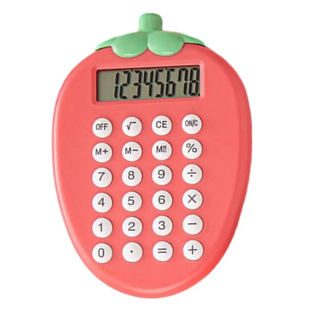 Calculator Cartoon Carrot Strawberry Cat Paw Shape Calculator Compact Portable Mini Calculator for School Office