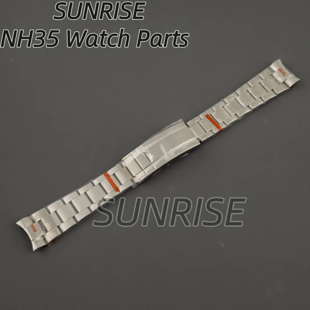 

20mm Width Watch Strap Solid 316L Stainless Steel Bracelet Black/Rose Gold/Gold Oyster Watchband Folding Buckle Solid Glide Link