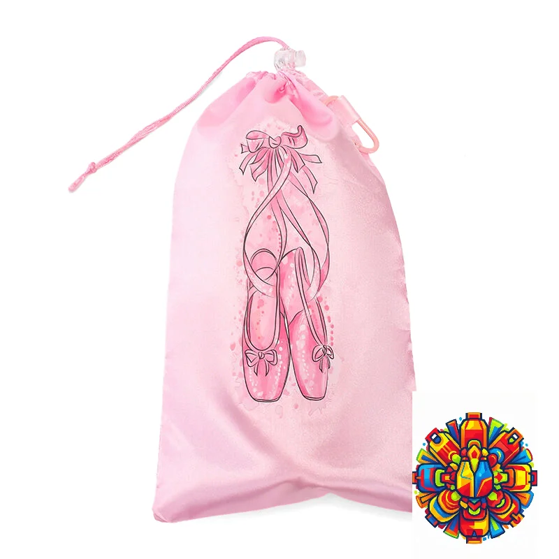 Portable Mesh Drawstring Dance Shoe Storage Pouch Breathable Girls Ballet Shoes Organizer Bag