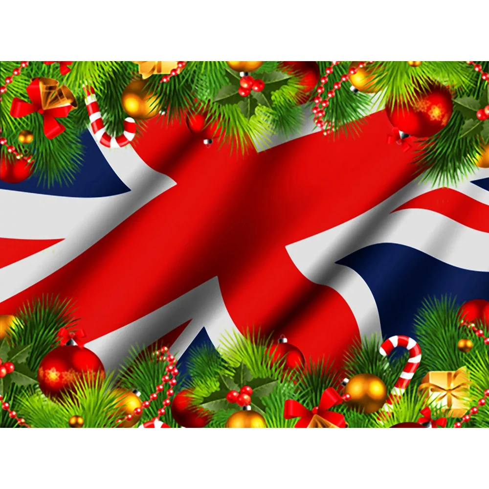 

90x150cm Christmas in great Britain Flag with England BANNER