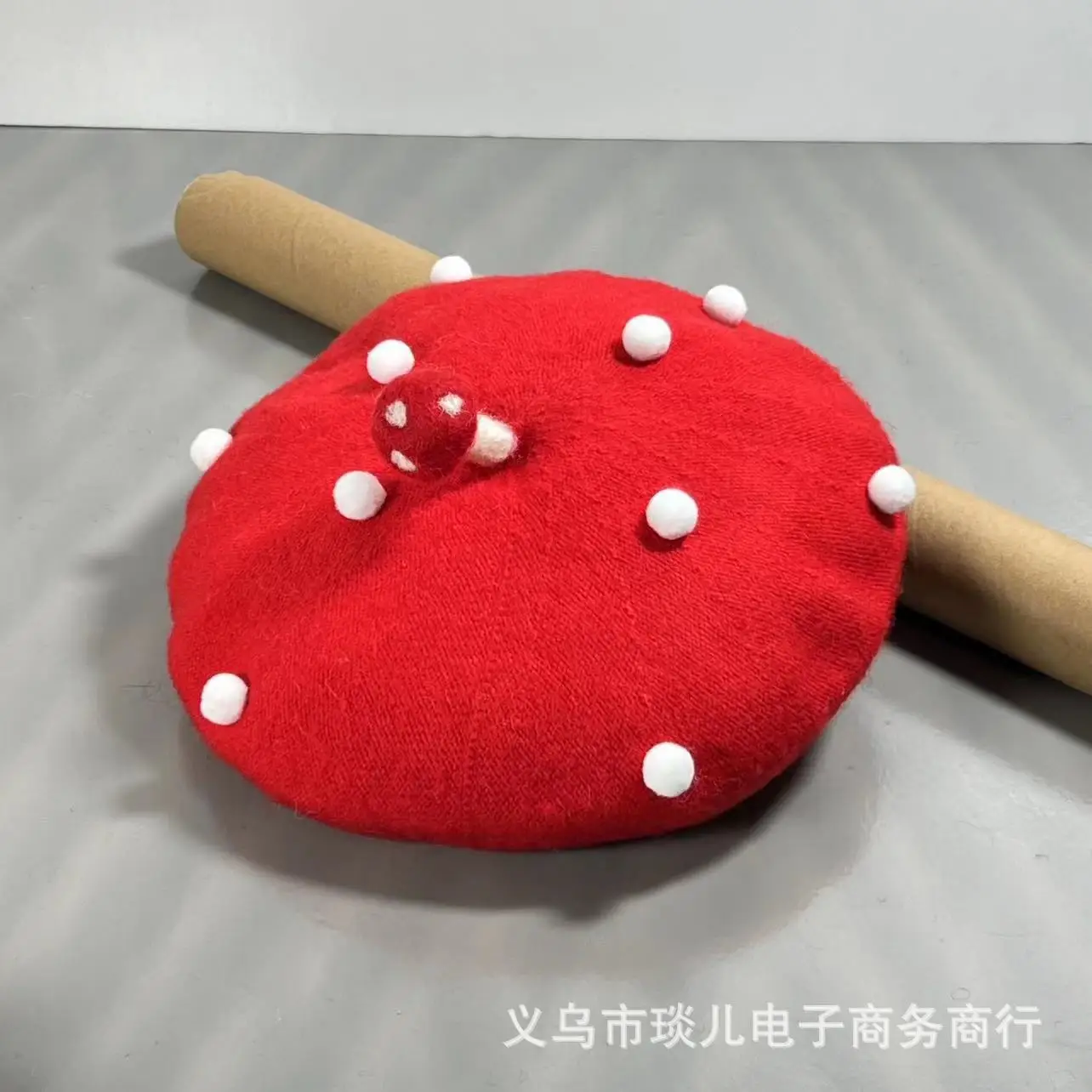 الوالدين والطفل لطيف الفطر منقط فتاة الرسام اليقطين قبعة النمط الفني الصوف متماسكة قبعة صغيرة الطازجة برعم قبعة فاخرة 4m816