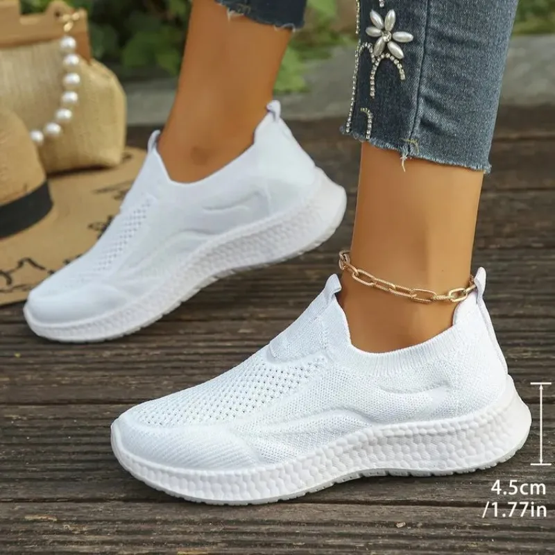 

Women's Breathable Slip-On Sneakers Lightweight Flat Sole Walking Shoes Comfortable Casual Sports Trainers for Daily Wear Travel