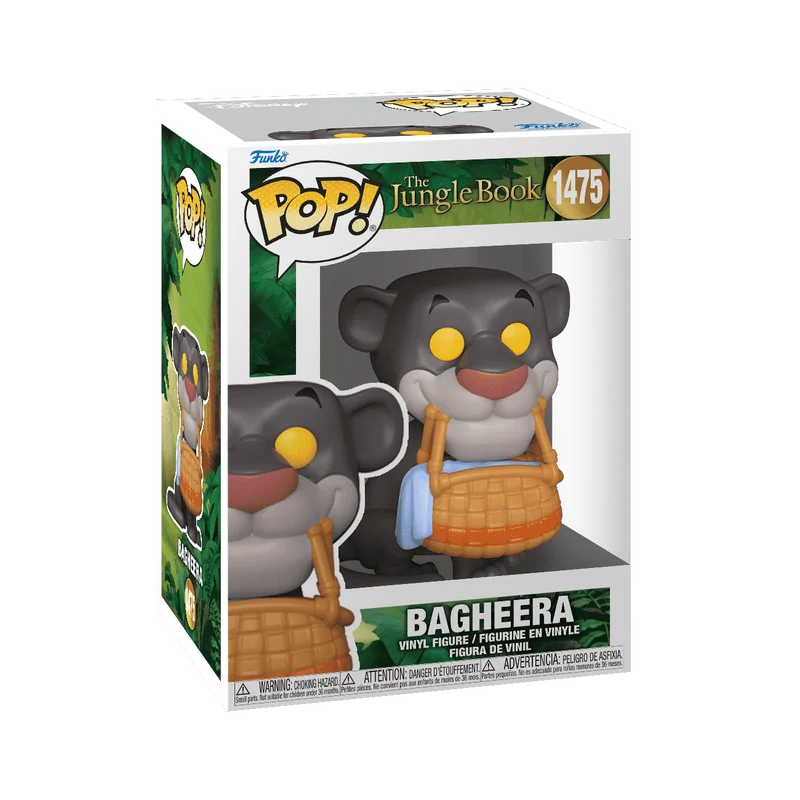 Funko Pop Disney The Jungle Book Figure Hathi Jr#1476 Bagheera#1475 Baloo#1474 Vinyl Action Figures Model Ornament Kids Toy Gift