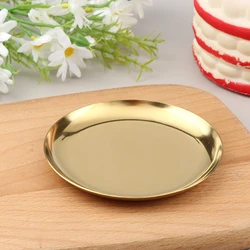 Bandeja De Armazenamento De Aço Inoxidável, bandeja De Jóias De Metal Estilo De Luxo Placa De Cosméticos Leve, Decoração De Dormitório