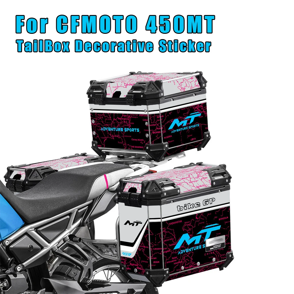 

Motorcycle TailBox Stickers For CFMOTO 450 MT 450MT MT450 2023 2024 Suitcase Decal Set Trunk of Luggage Sticker Three Boxes