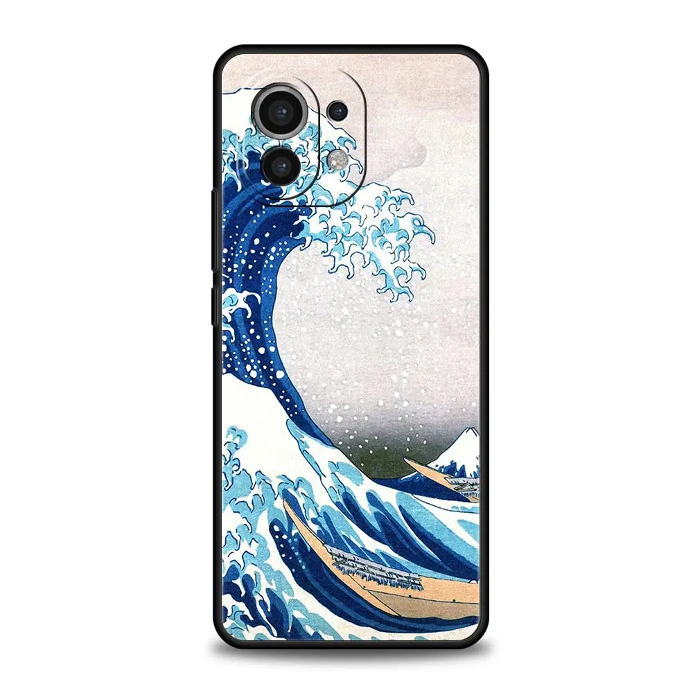 Phone Case For Xiaomi Mi 14 13 12 11 Lite 13T 12T 11x 11T 10T Pro 9T Note 10 Lite Soft Cover Japan The Great Wave Of Kanagawa