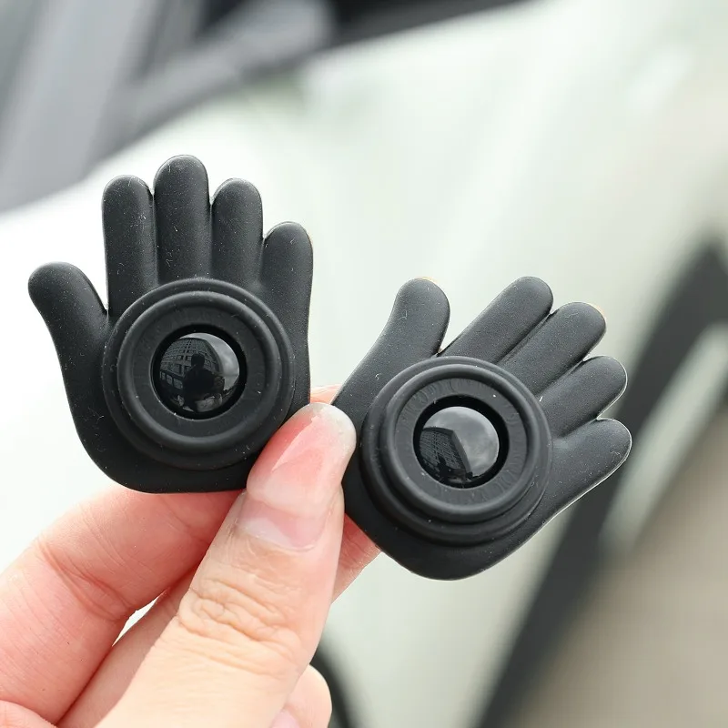 Protector anticolisión para puerta de coche, alfombrillas antiarañazos, almohadillas creativas de silicona con forma de palma, protector de borde de puerta adhesivo grueso