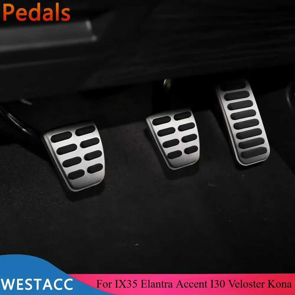 For Hyundai IX35 Elantra Accent I30 IONIQ Veloster Encino Kona Venue LAFESTA Pedals Gas Brake Clutch Pedal Cover Accessories