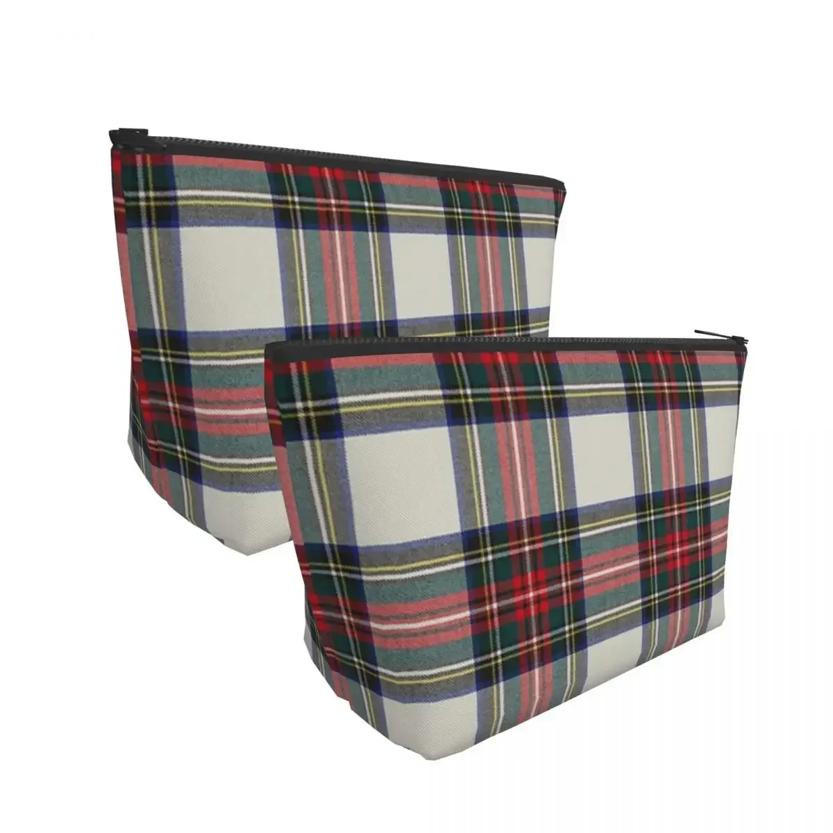 Stewart Dress Scottish Tartan Makeup Bag for Women Cosmetic Bags Travel Toiletry Storage Pouch Organizer Dopp Kit Box