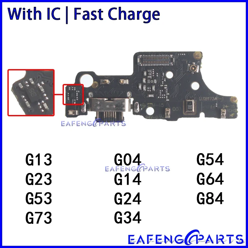 

Usb Dock Charger Connector Ports for Motorola Moto G13 G23 G53 G73 G04 G14 G24 Power G34 G54 G64 G84 Charging Board Module Flex