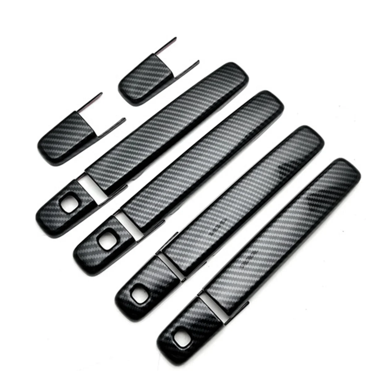 1Set 4 Door Handle Carbon Cover Trim for Mitsubishi Delica Mini 2023 2024 Outside Exterior Door Handle Protection Caps