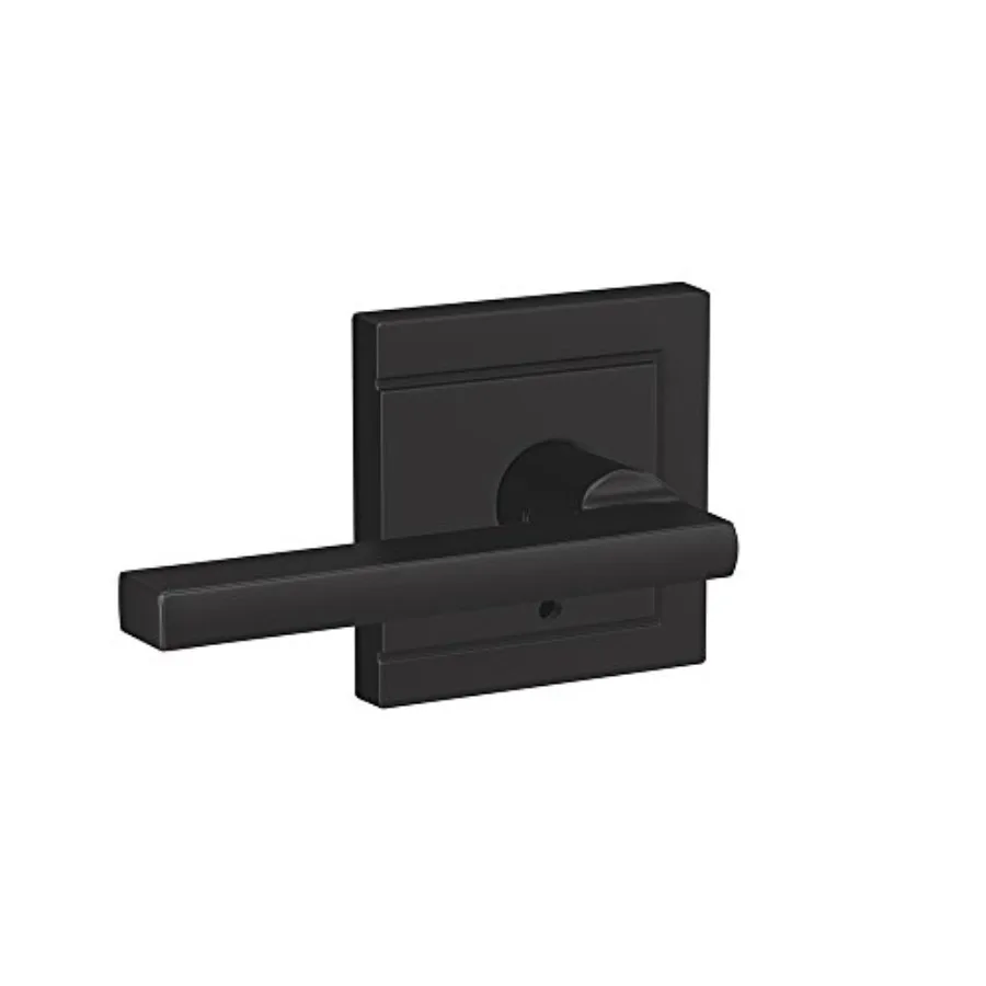 

Custom FC21 LAT 622 ULD Latitude Lever with Upland Trim HallCloset and BedBath Lock in Matte Black for Secure Access in Residen