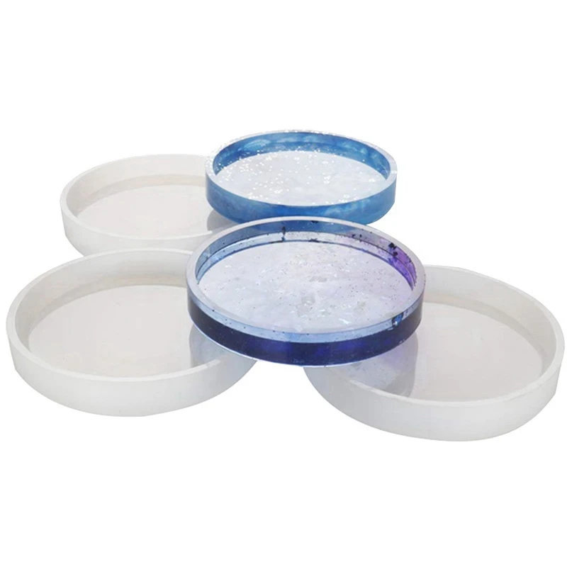 FZFZ 5 팩 큰 Diy 라운드 코스터 실리콘 몰드, 직경 3.15 인치/8cm, 수지, 시멘트로 주조 용 금형