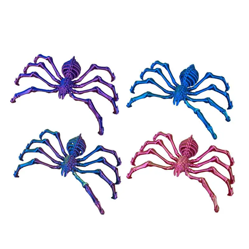 3D Printed Spider Fidget Stress Relief Articulated Fake Spider Figures Adults Executive Desk Toys For Workplace Home and Kids