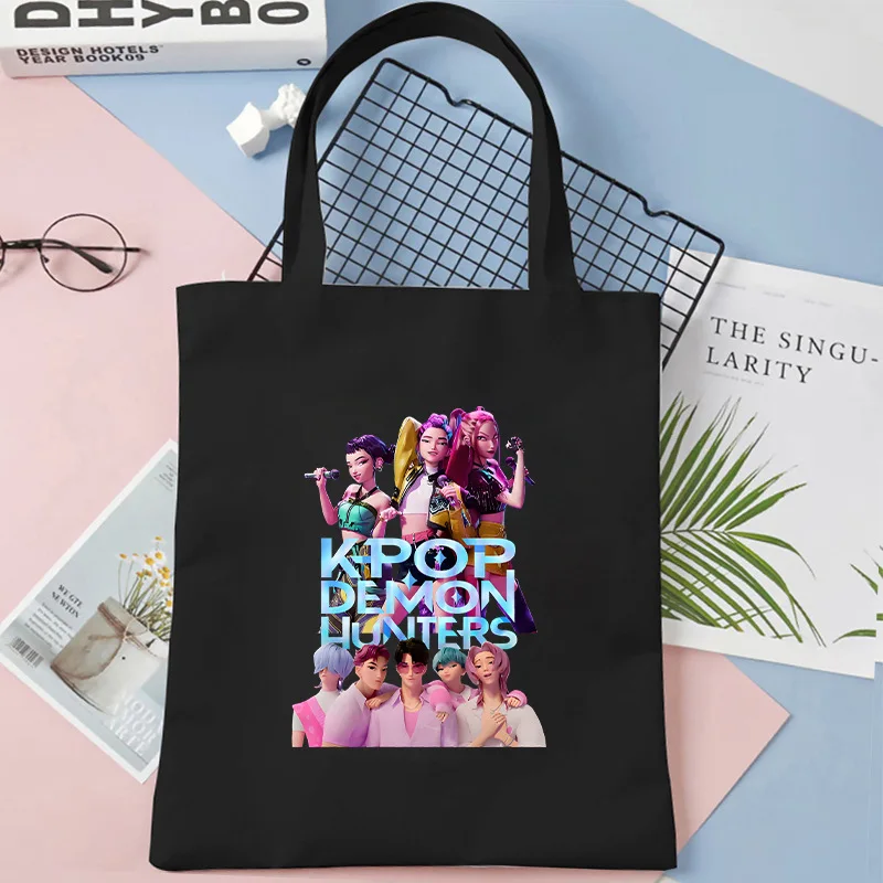 

Anine K-Pop Demon Hunters Tiger Canvas Bag Shopping Y2k Shopping Tote Bag Shopper Bag for Fans Gift