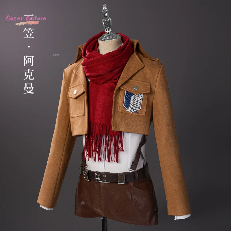 Ataque a los Titanes ‌   Disfraz de Eren Mikasa Levi Armin Hange Historia Reiss, regimiento de exploradores ‌   Fiesta de Carnaval de Halloween uniforme