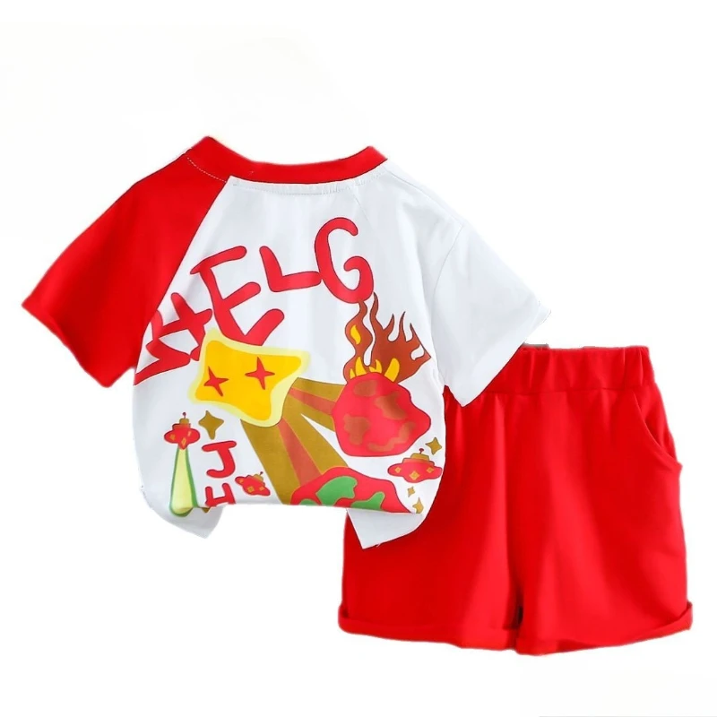 

New Summer Baby Clothes Suit Children Boys T-Shirt Shorts 2Pcs/Sets Kids Girls Clothing Infant Casual Costume Toddler Outfits