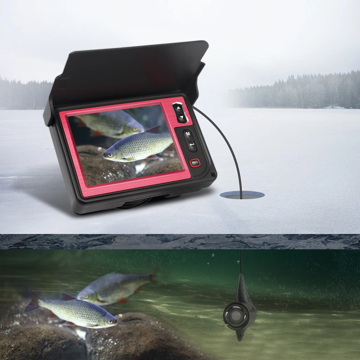 

Deeper Sonar Ice Fishing With 25 Meter Cable