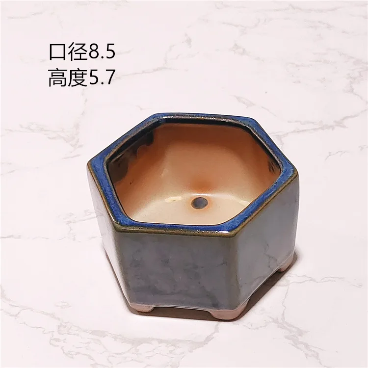 Creative Chinese Style Bonsai Flowerpot Ventilate Purple Sands Ceramic Craft Plant Pot Planter for Home Office