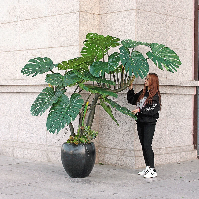 False tree simulation tree interior decoration dripping Guanyin large plant bonsai living room ornament