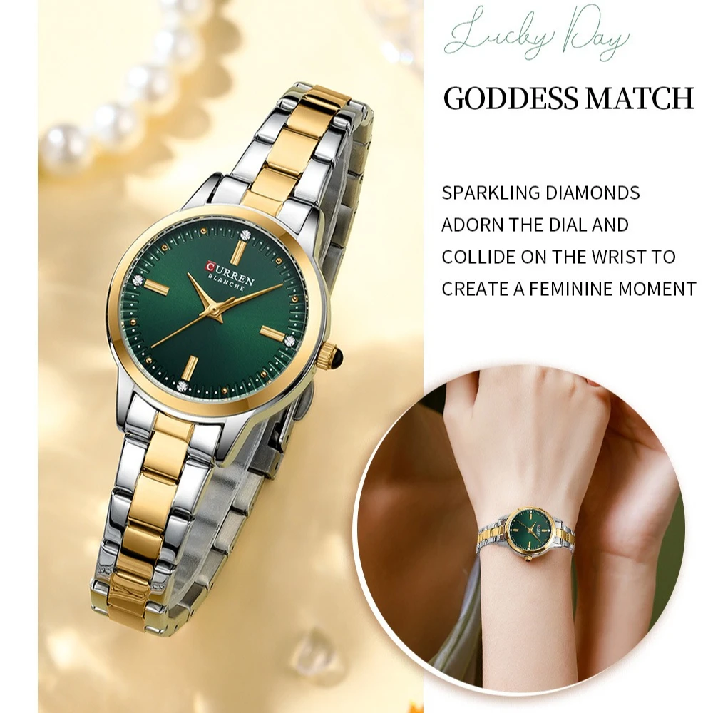 Curren 9094 Fashion Leisure Women's Watch Luxury Steel Belt Waterproof Watches for Women Relogio Feminino Relojes Para Damas