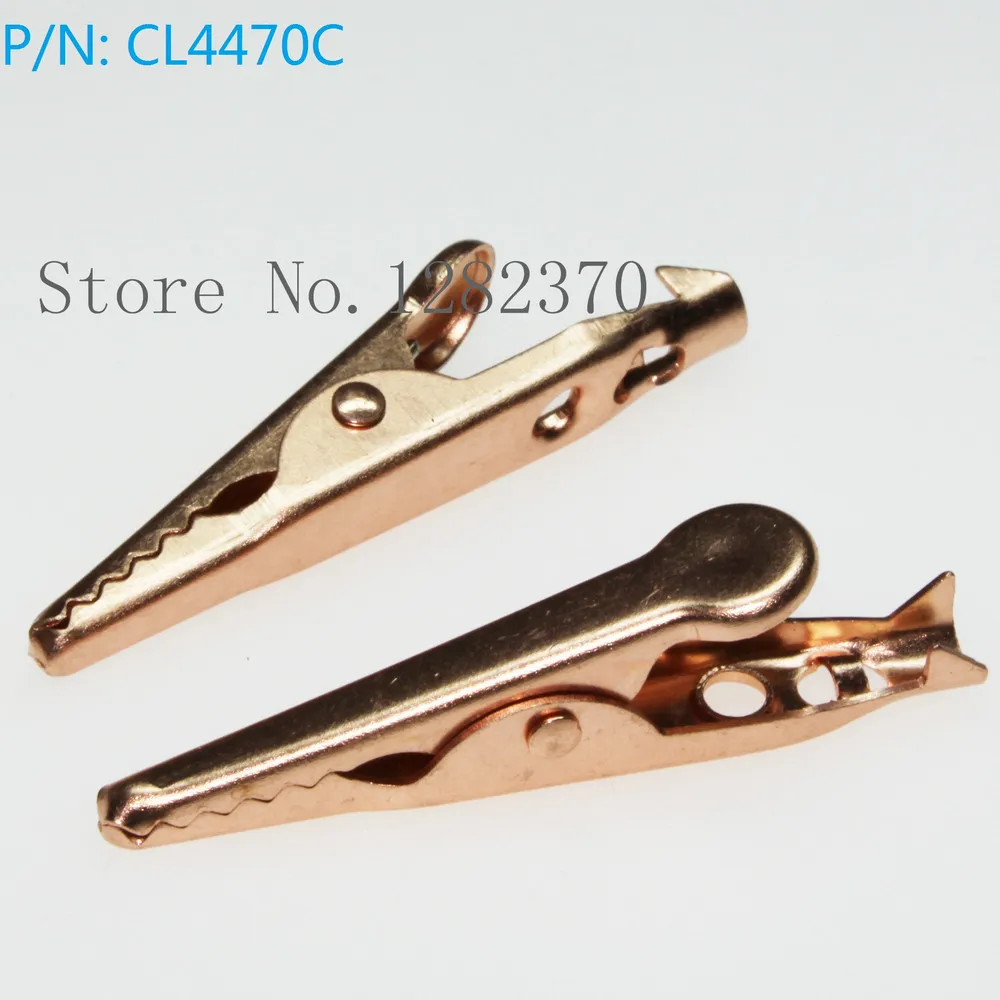 [SA] CL4470C No. pure copper wire sheathed crocodile entrainment presser cable Alligator Clip  --50pcs/lot