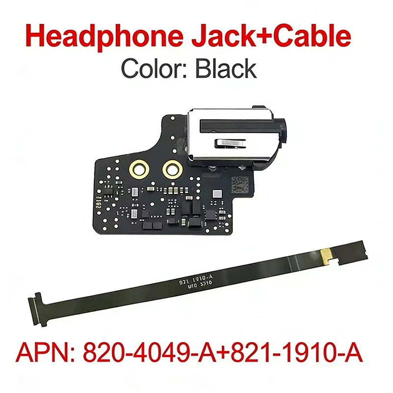 Original Audio Jack Board with Flex Cable 820-4049-A 821-1910-A 821-00885-A A1534  for MacBook Retina 12