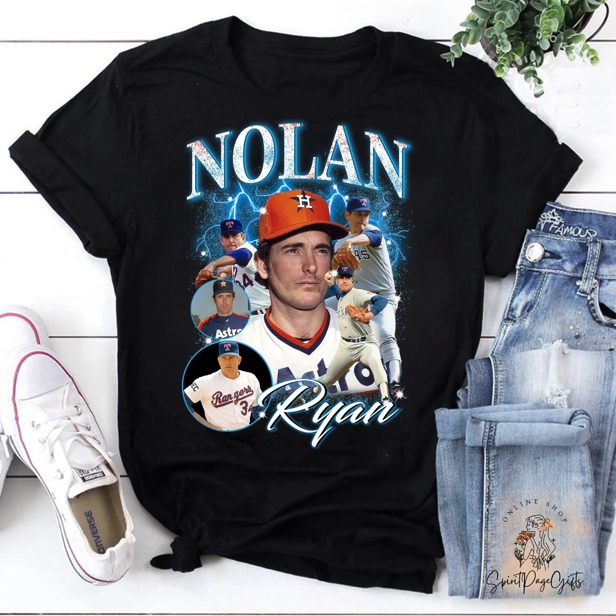 

Nolan Ryan Collage 90 s Vintage T Shirt Baseball Player The Express