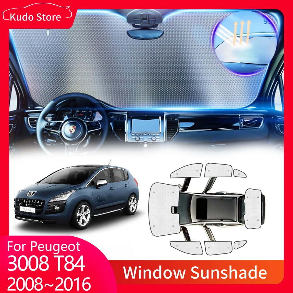 

Full Coverage Sunshades for Peugeot 3008 T84 2008~2016 Rear Side Window Sun Protecti Curtains Windshields Visor Mats Accessories