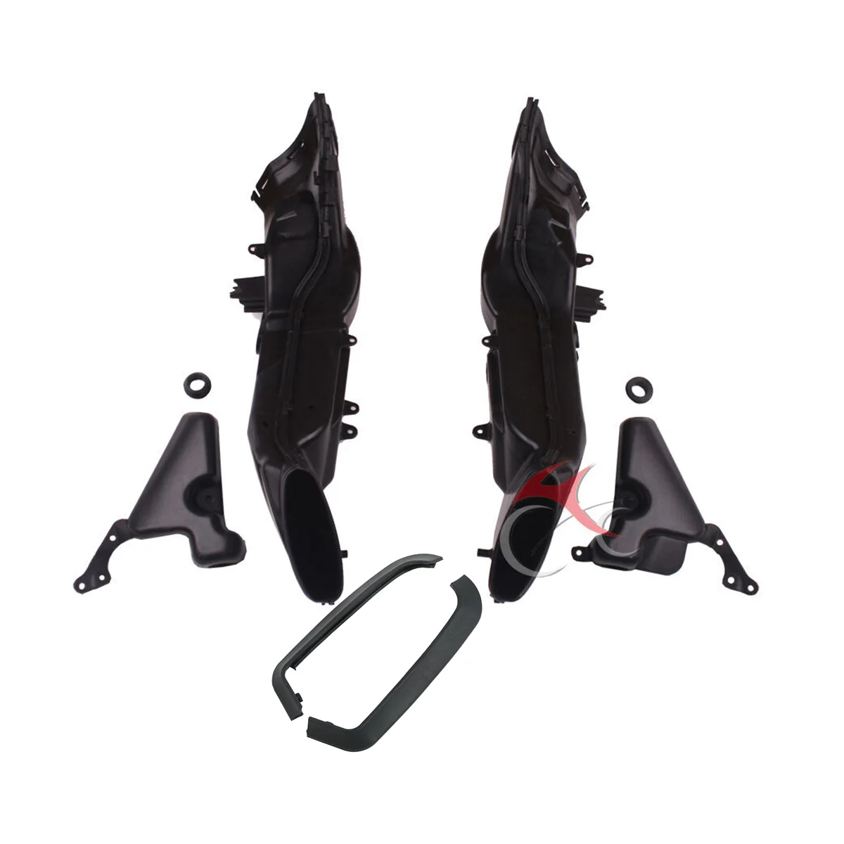 Motorcycle ABS plastic Ram Air Intake Tube Ducts set For HONDA CBR1000RR 2008-2011 2009 2010 Black