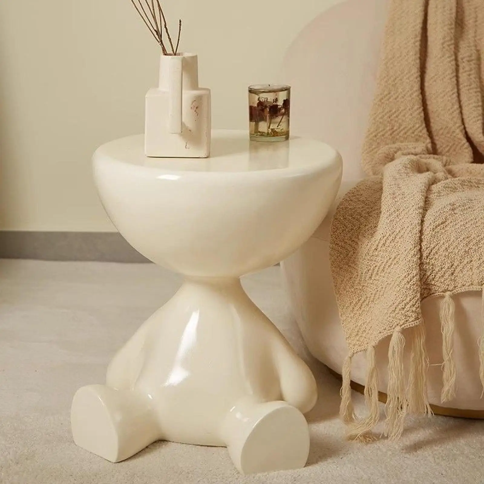 Side Table Flat Head Bedside Table Household Sofa Side Rack Bedroom Balcony Movable Mini Table Small Apartment Movable Tea Table image 6