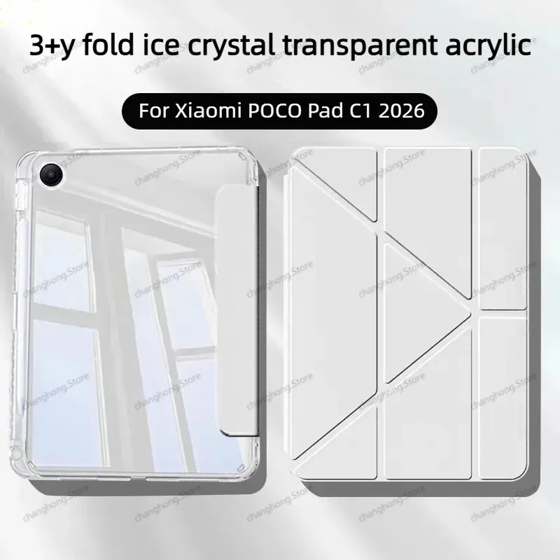 New For Xiaomi POCO Pad C1 2026 Redmi Pad 2 SE 9.7 inch 4G Magnetic Smart Case with Pencil Holde Auto Wake & Sleep Cover Funda