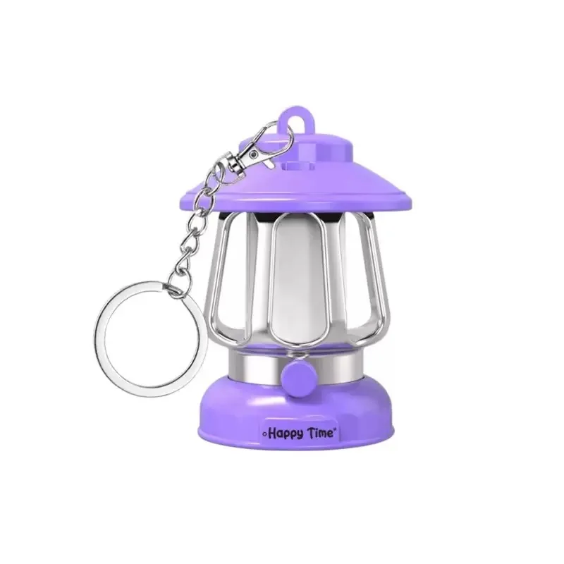 Mini lampada da tavolo retrò a emissione di luce, portachiavi, pendente, luce ambientale colorata, ornamento da tavolo, piccolo regalo di Natale