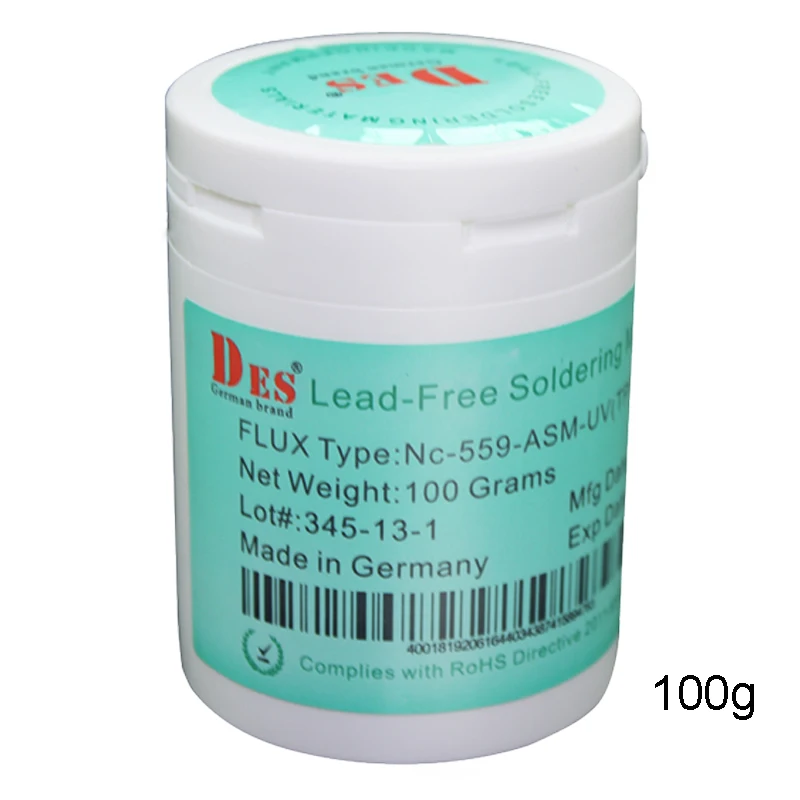 

DES 559 Solder Flux Paste 50G 100G Soldering Tin Cream Low-smoke Lead-free for Soldering LED Welding Paste Phone Repair