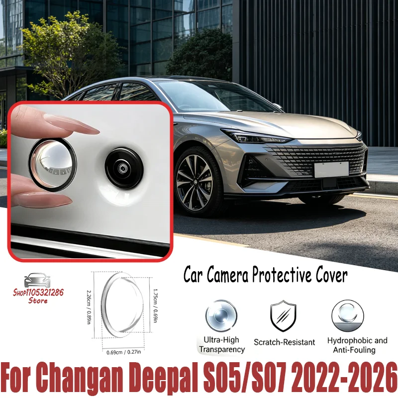 

360 Reverse Cam Cover For Changan Deepal S05/S07 2022-2026 2Pcs Anti-Scratch HD PC Lens Protector, Waterproof Easy Install