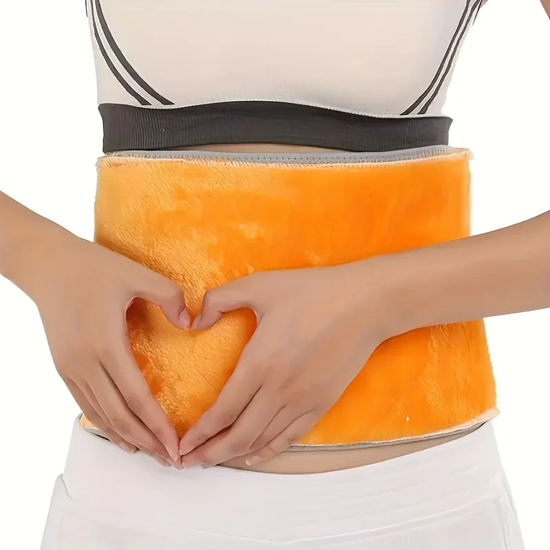 Autumn And Winter Warm Fleece-Lined Waist Belt, Abdominal And Back Thermal Support with Heat Retention