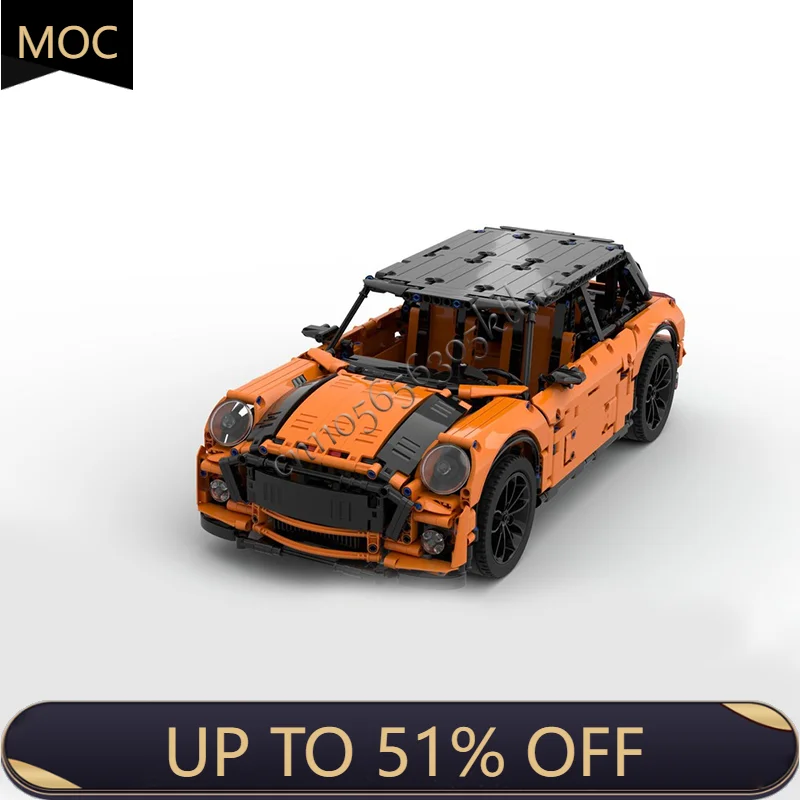 

Hot 1757 Parts MOC City Car sedan With Two Seats Model Technology Building Block Creative Children Toys Popular Festival Gifts