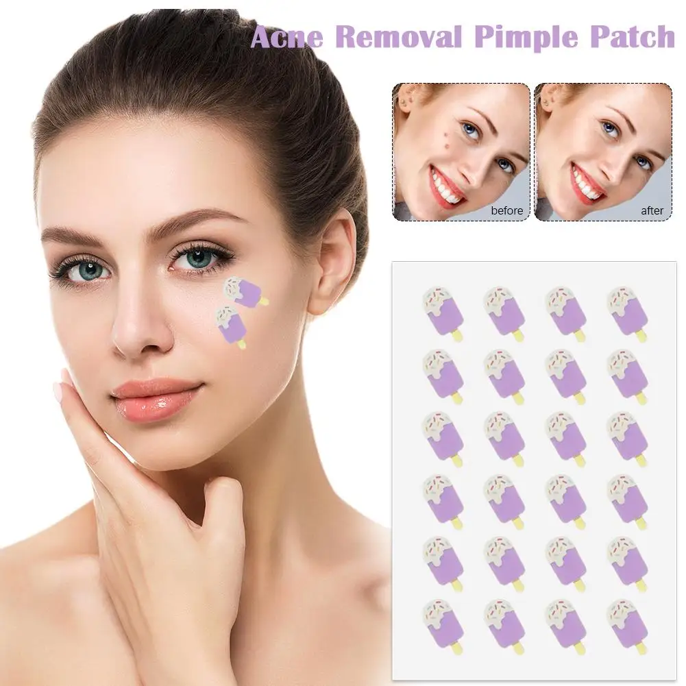 48Pcs toppe colorate per l'acne adesivo per il trattamento dell'acne a forma di cuore carino rimozione invisibile della copertura dell'acne Patch per brufoli adesivo per la cura della pelle