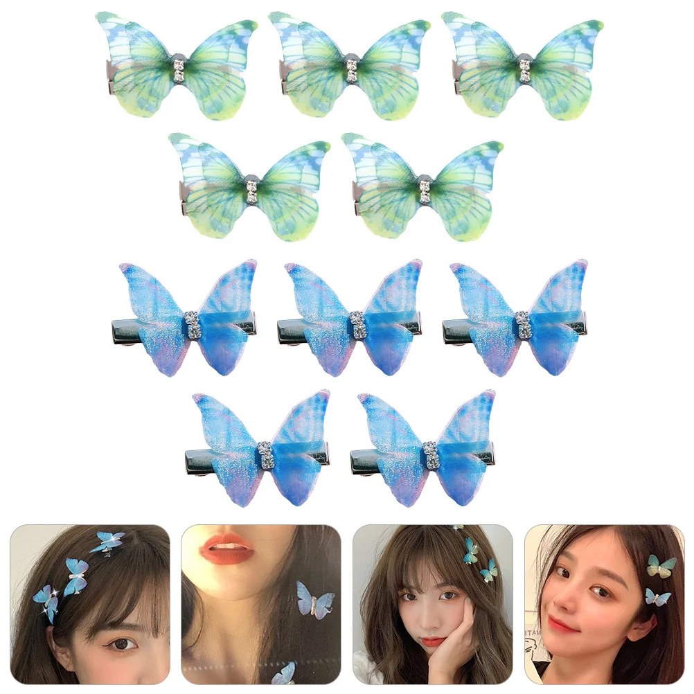

10Pcs Butterfly Hairpin Exquisite Stylish Hair Clips for Women Party Wedding Daily Use Elegant Hair Accessories
