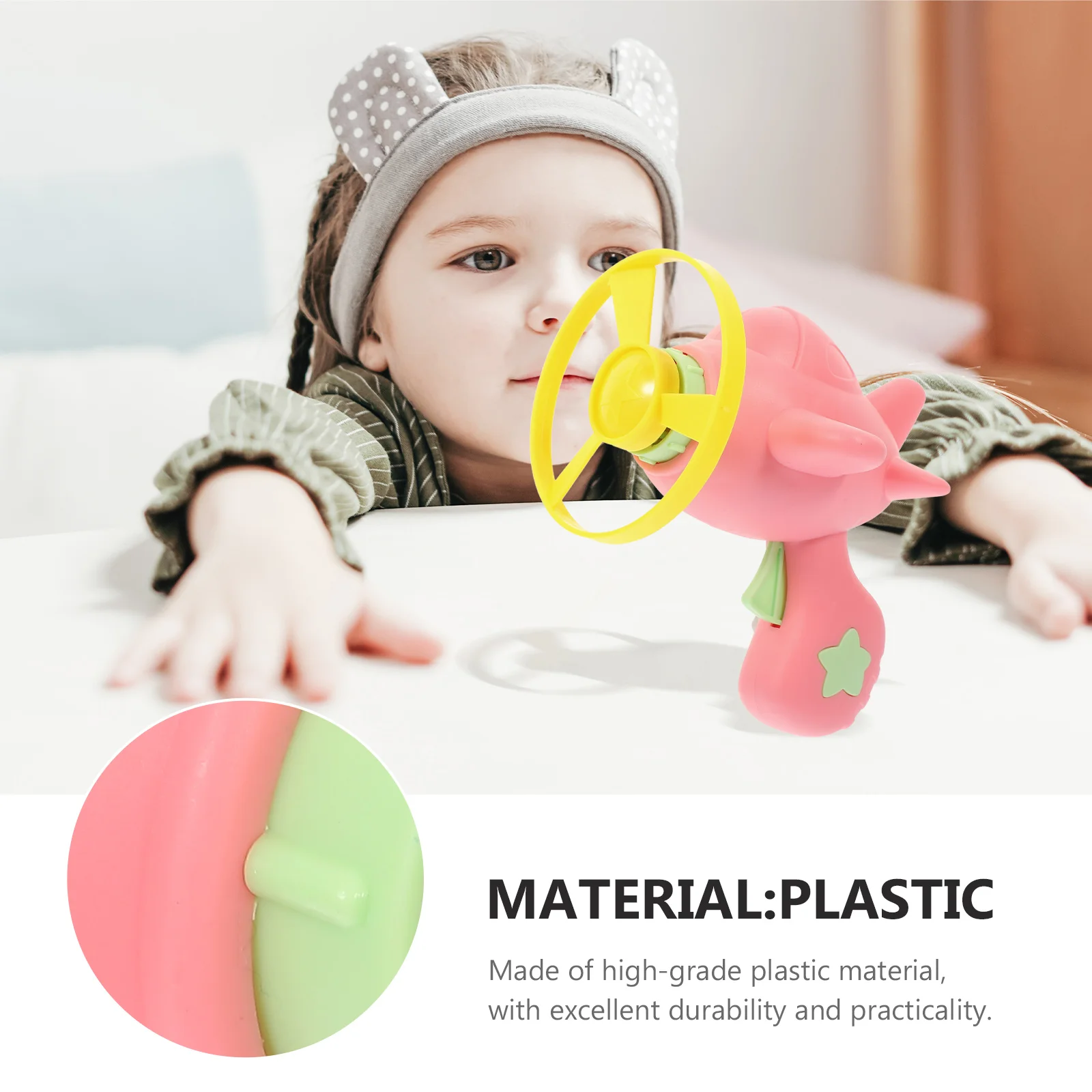 

Bamboo Dragonfly Fish Flying Saucer Cartoon Disc Kids Toy Plastic Glowing Plaything Shine Child