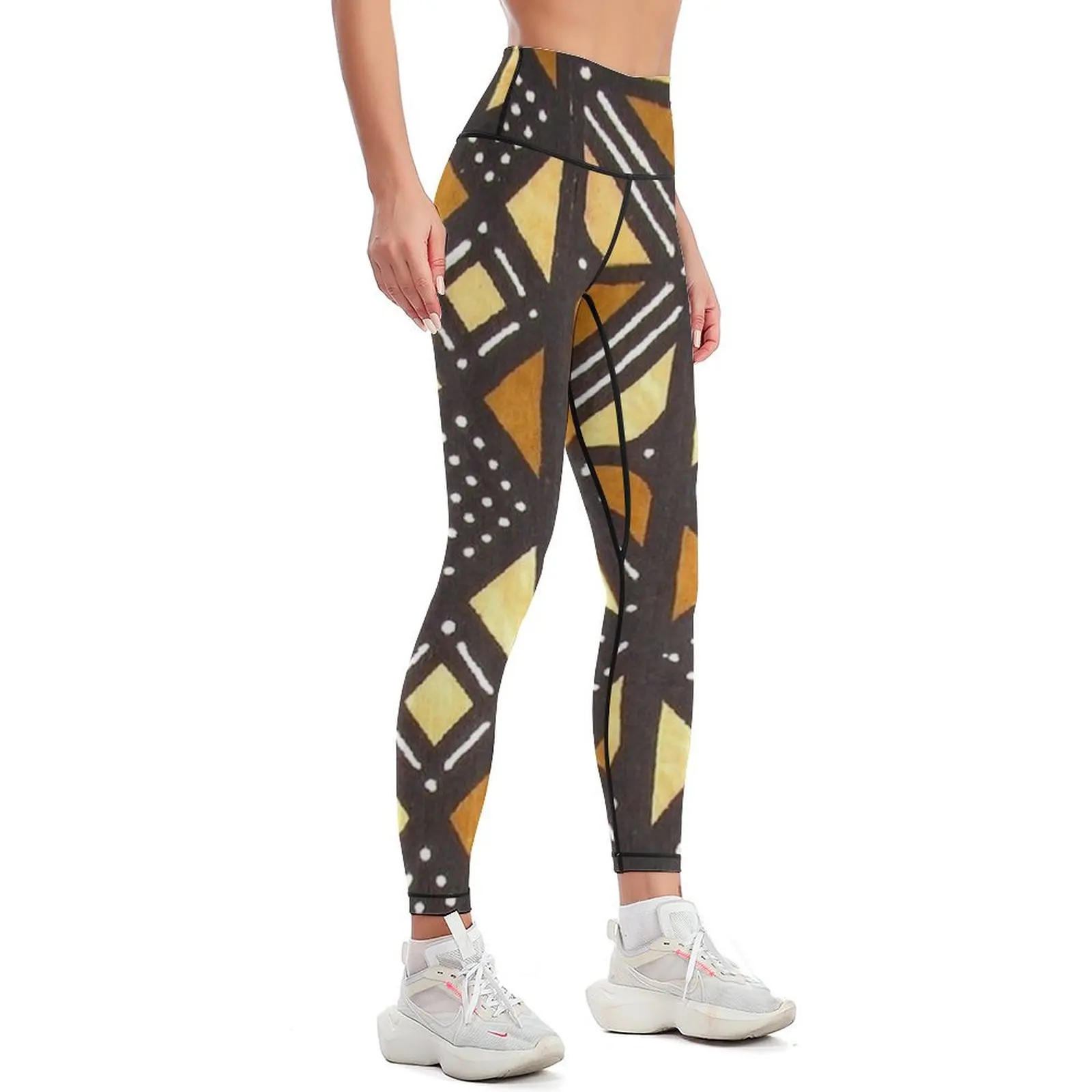 Bogolan Africa design Leggings sportswear gym active wear legging pants raises butt Womens Leggings