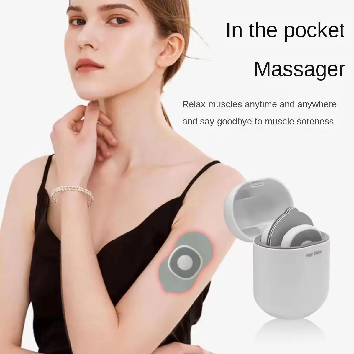 Mini EMS Electric Massager Neck Acupressure Patch Stimulator Pain Relief Relaxation Skin Filling and Relaxation Massage Patch