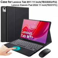 Funda para Lenovo Xiaoxin Pad 2024 11 pulgadas TB331FC, funda para teclado Bluetooth para Lenovo Tab M11 11 pulgadas TB330FU TB330XU