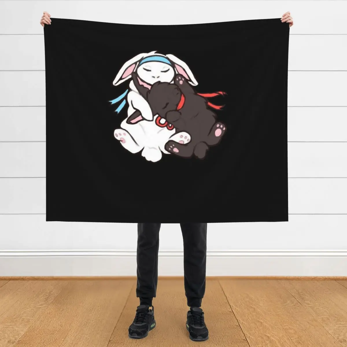 

Funny Gifts Wangxian Bunnies Gift For Everyone Throw Blanket Thins Sleeping Bag Kid'S Blankets